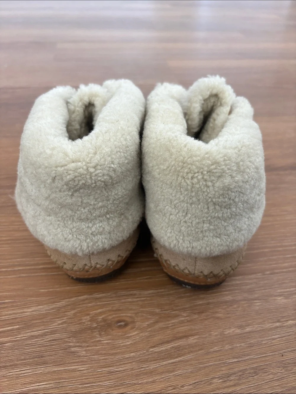 Tory Burch shearling suede slip ons